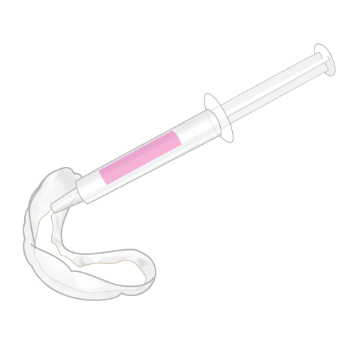 マウスピースに薬液塗布