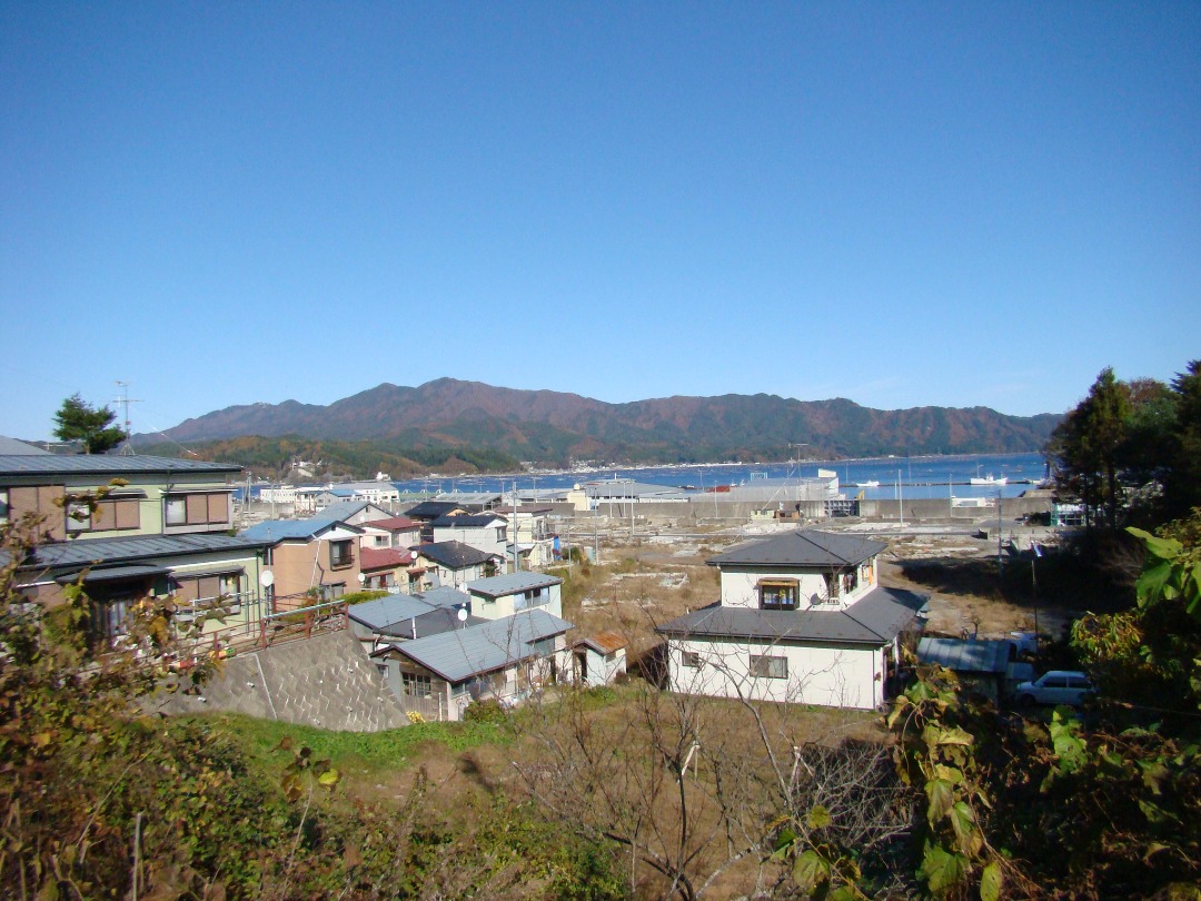 現在の仮診療所から見た山田町の景色