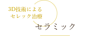 3D技術によるセレック治療 セラミック