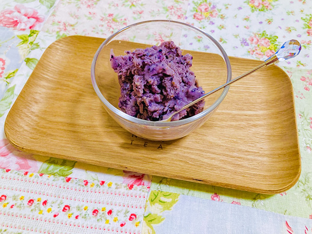 ブルーベリー豆乳アイス