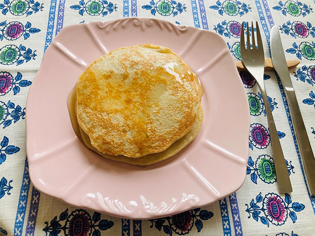 米粉とバナナのパンケーキ