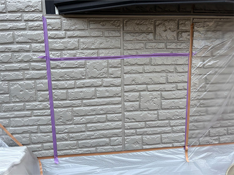 外壁タイルのクリアー塗装