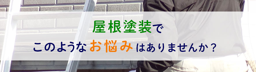 屋根塗装でこのようなお悩みはありませんか？