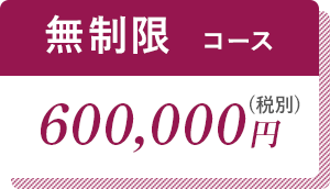 無制限コース600,000円（税別）