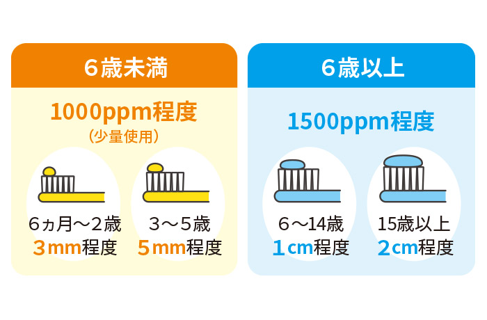 年齢別のフッ素濃度の選び方